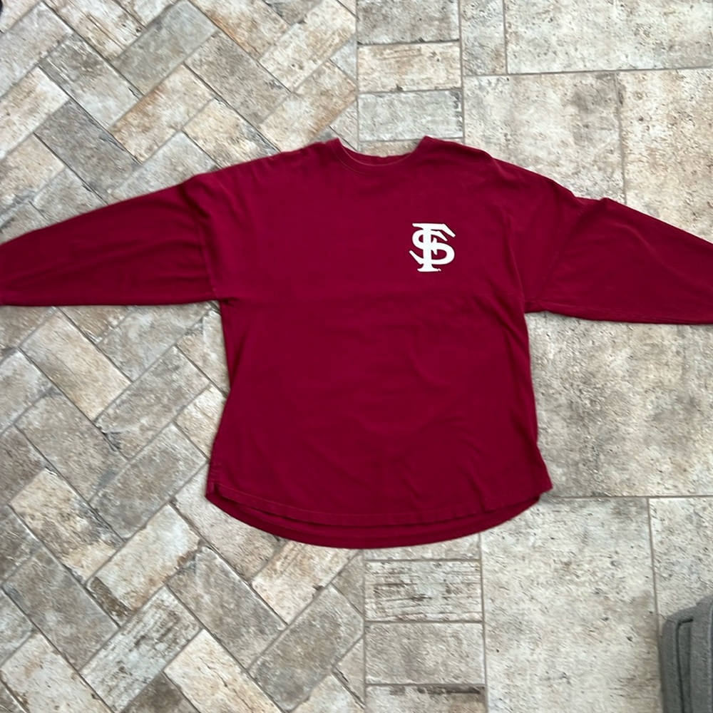 Vintage look FSU Florida State garnet long sleeve oversized Medium top